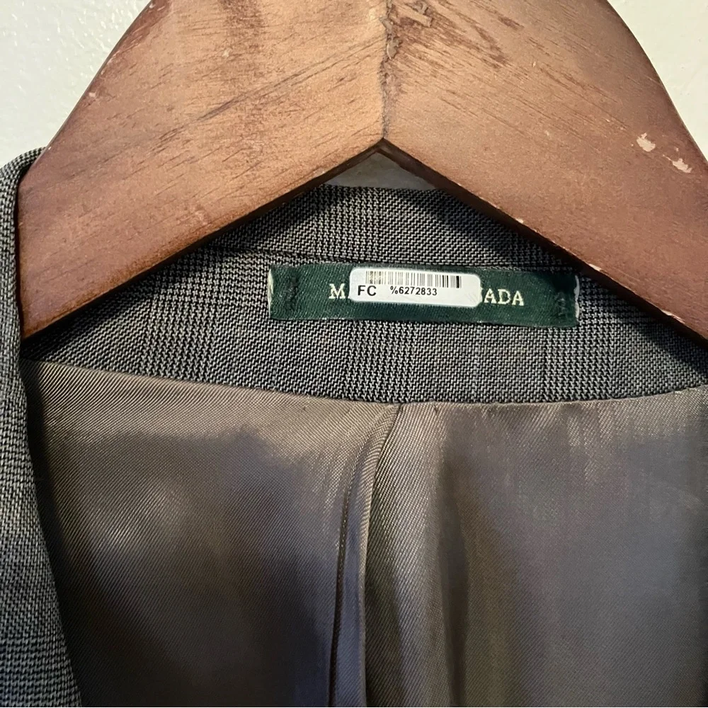 Lauren Ralph Lauren Mens 46R Gray Wool Cashmere Suit Jacket Sport Coat Preppy